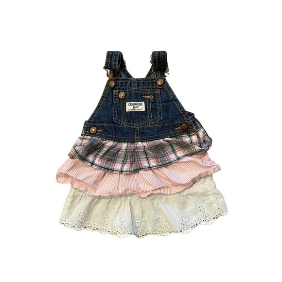 OshKosh B'gosh Overall Denim Dress - Size 9 months - Like New! - Picture 1 of 2